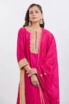 Buy_Sheetal Batra_Pink Embroidery Round Neck Hot Abbas Set _Online_at_Aza_Fashions