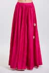 Sheetal Batra_Pink Embroidery Round Neck Hot Abbas Set _at_Aza_Fashions