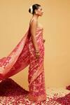 Shop_Suruchi Parakh_Pink Georgette Embroidery Paisley Banarasi Woven Saree With Running Blouse _at_Aza_Fashions