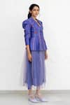 Buy_Chambray & CO._Purple Chanderi Silk, Silk, Net Embroidery V-neck Jacket And Skirt Set _Online_at_Aza_Fashions