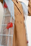 Chambray & CO._Brown Silk, Organza, Cotton, And Powder Blue Dress Set _at_Aza_Fashions