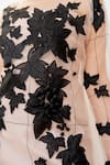Buy_Chambray & CO._Beige Tulle, Chanderi Silk Embroidery Round Neck And Black Hand Dress _Online