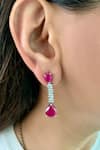 Shop_Prerto_Red Gemstones Noelle Infinity Ruby Diamond Set _at_Aza_Fashions