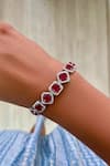 Buy_Prerto_Red Gemstones Noelle Infinity Ruby Diamond Set _Online_at_Aza_Fashions