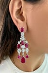 Shop_Prerto_Red Diamonds Bally Ruby Stones Necklace Set _at_Aza_Fashions