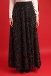 Buy_Dev And Viv_Black Nylon, Rayon, Spandex Designer Skirt _Online_at_Aza_Fashions