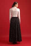 Shop_Dev And Viv_Black Nylon, Rayon, Spandex Designer Skirt _at_Aza_Fashions