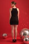 Shop_Dev And Viv_Black Polyester, Lycra High Neck Designer Dress _at_Aza_Fashions