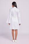 Shop_Dev And Viv_White Cotton Collared Designer Dress _at_Aza_Fashions