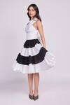 Buy_Dev And Viv_Multi Color Cotton Halter Neck Designer Striped Dress _Online_at_Aza_Fashions