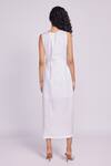 Shop_Dev And Viv_White Linen Round Neck Button Detail Maxi Dress _at_Aza_Fashions