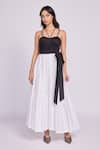 Buy_Dev And Viv_Black Cotton Two-tone Maxi Dress _at_Aza_Fashions