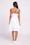 Shop_Dev And Viv_White Cotton V-neck Spaghetti Strap Dress _at_Aza_Fashions