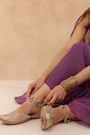 Charu Makkar_Purple Chanderi Embroidery Square Neck Kurta Set _at_Aza_Fashions