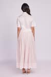 Shop_Dev And Viv_Pink Cotton Embroidery Blush Skirt _at_Aza_Fashions