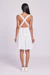 Shop_Dev And Viv_White Cotton Round Neck A-line Dress _at_Aza_Fashions