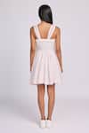 Shop_Dev And Viv_Blush Cotton Square Neck Dress With Strappy Design _at_Aza_Fashions