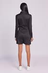 Shop_Dev And Viv_Black Polyester Collared Designer Jumpsuit _at_Aza_Fashions