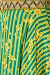 Buy_Label Nitika_Green Modal, Satin Embroidery, Buckles Open Neck Floral Print Lehenga Set _Online_at_Aza_Fashions