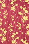 Label Nitika_Maroon Floral Print Saree With Blouse Piece _Online_at_Aza_Fashions