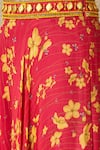 Shop_Label Nitika_Fuchsia Satin, Georgette Off-shoulder Floral Print Set _Online_at_Aza_Fashions