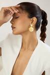 Mnsh_Gold Plated Pearls Kamal Earring _at_Aza_Fashions