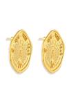 Mnsh_Gold Plated Mor Coin Stud Earring _Online_at_Aza_Fashions