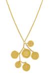 Mnsh_Gold Plated Mor Kamal Long Chain Necklace _Online_at_Aza_Fashions
