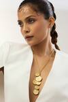 Buy_Mnsh_Gold Plated Mor Kamal Long Chain Necklace _at_Aza_Fashions
