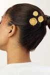 Buy_Mnsh_Gold 22kt Plated Coin Hair Pin Set _Online_at_Aza_Fashions
