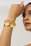 Buy_Mnsh_Gold Plated Mor Kamal Chunky Bracelet _Online_at_Aza_Fashions