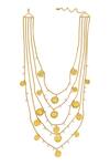 Shop_Mnsh_Gold Plated Layered Mor Coin Haar _at_Aza_Fashions