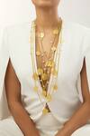 Mnsh_Gold Plated Layered Mor Coin Haar _at_Aza_Fashions