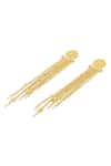 Mnsh_Gold Plated Chains Shakti Shoulder Duster Earrings _Online_at_Aza_Fashions