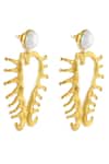 Buy_Mnsh_Gold Plated Pearls Amour Heart Earrings _Online_at_Aza_Fashions