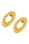 Shop_Mnsh_Gold Plated Studs Vine Oval _Online_at_Aza_Fashions