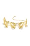 Shop_Mnsh_Gold Plated Amour Heart Choker _at_Aza_Fashions