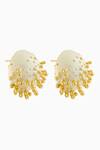 Mnsh_Gold Plated Vine Round Studs _Online_at_Aza_Fashions