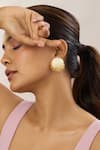 Buy_Mnsh_Gold Plated Vine Round Studs _at_Aza_Fashions