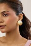 Shop_Mnsh_Gold Plated Vine Round Studs _Online_at_Aza_Fashions
