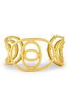 Shop_Mnsh_Gold Plated Beads Vine Oval Triple Cuff _at_Aza_Fashions