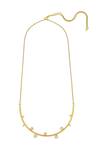 Shop_Mnsh_Gold Plated Amour Diamond Wave Necklace _at_Aza_Fashions