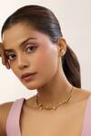 Shop_Mnsh_Gold Plated Amour Diamond Wave Necklace _Online_at_Aza_Fashions