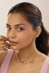 Buy_Mnsh_Gold Plated Amour Diamond Wave Necklace _at_Aza_Fashions