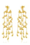 Shop_Mnsh_Gold Plated Amour Drop Shoulder Duster Earrings _at_Aza_Fashions