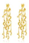Shop_Mnsh_Gold Plated Amour Drop Shoulder Duster Earrings _Online_at_Aza_Fashions