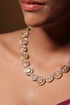 The Bling Girll_Gold Plated Choker Necklace With Crystals _Online_at_Aza_Fashions