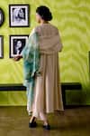 Shop_Deep Thee_Ivory Chanderi, Organza Zari, Cut Work, Tassels Round Floral Appliqued Kurta Set _at_Aza_Fashions