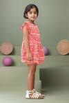 Buy_Petite Pomme_Red Cotton Vibrant Abstract Kids Jumpsuit _Online_at_Aza_Fashions