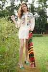 Buy_Nika 1.0_Ivory Cotton Embroidery Collared Thea Dress _at_Aza_Fashions